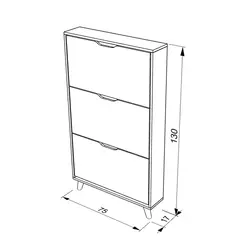 جاکفشی داشبوردی سه درب یک طبقه النا – (طول 75)