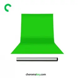 پرده سبز کروماکی 3×1.7 ضد چروک