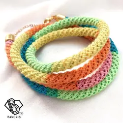 دستبند قلاب بافی بانوریس