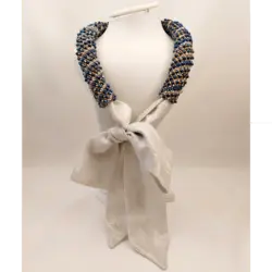 دستمال گردن منجوق بافی شده