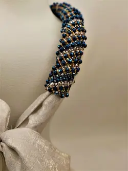 دستمال گردن منجوق بافی شده