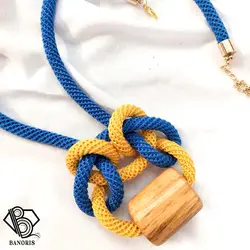 گردنبند رومانتویی قلاب بافی