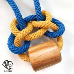 گردنبند رومانتویی قلاب بافی