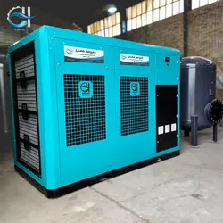 کمپرسور اسکرو 90 کیلو وات-125 اسب – 1600لیتری و 13500 لیتری (16 و 13/5مترمکعب)روتورکمپ آلمان A125