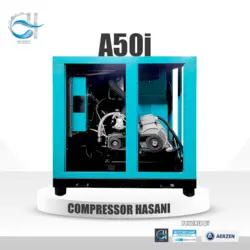 کمپرسور اسکرو ۳۷ کیلووات – ۶۰۰۰ لیتری- روتورکمپ آلمان – A50i –  همراه با اینورتر