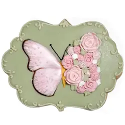 کوکی پروانه روی قاب