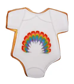 کوکی بادی نوزاد طرح رنگین کمان