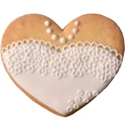 کوکی لباس عروس طرح قلب 3