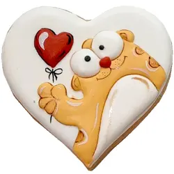 کوکی گربه قلب بدست