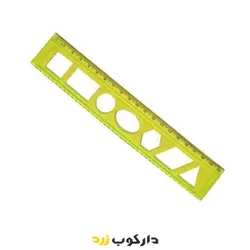 خط کش شابلون دار ژله ای 20 سانت تحریران