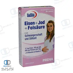 قرص آیرون و ید و فولیک اسید یوروویتال