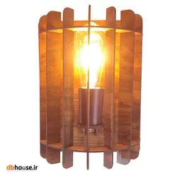 لوستر دیواری تک شعله چوب ام دی اف صدف
