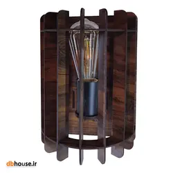 لوستر دیواری تک شعله چوب ام دی اف صدف