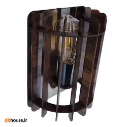 لوستر دیواری تک شعله چوب ام دی اف صدف