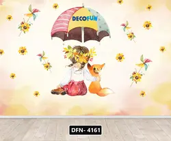 پوستر دختر و روباه و چتر
