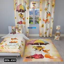 ست خواب نوزادی دختر و روباه و چتر