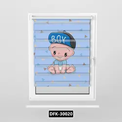 پرده زبرا اتاق کودک مدل نوزاد کلاه دار