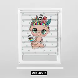 پرده زبرا اتاق کودک مدل نوزاد سرخپوست