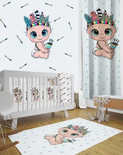 لوستر طرح نوزاد سرخپوست