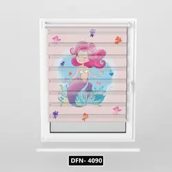 پرده زبرا اتاق کودک مدل پری های دریایی