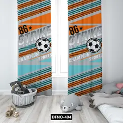 پرده پانچی اتاق کودک مدل توپ فوتبال