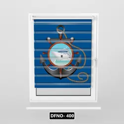 پرده زبرا اتاق کودک مدل کشتی و جت