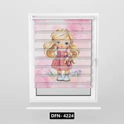 پرده زبرا اتاق کودک مدل دختر عروسک