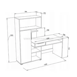 میز تحریر و کتابخانه 200 MTK