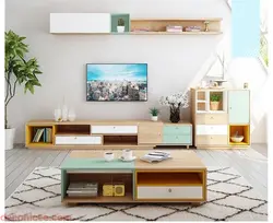ست سالن نشیمن میز tv میز جلو مبلی کنسول و شلف باکس کد -stn 902