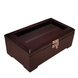 جعبه کارد و چنگال پایه چوبی مدل شفاف