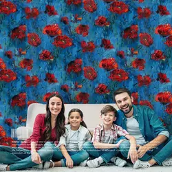 کاغذ دیواری قابل شستشو طرح گلدار آلبوم راکتور کد 8076