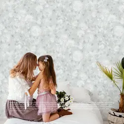 کاغذ دیواری رنگ روشن طرح برگ آلبوم راکتور کد 8102