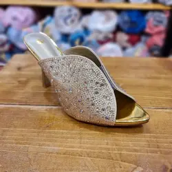 کفش صندل مجلسی زنانه مدل سنگ کاری شده پاشنه ۱۰ سانت