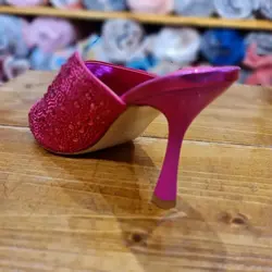 کفش صندل مجلسی زنانه مدل سنگ کاری شده پاشنه ۱۰ سانت