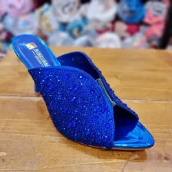 کفش صندل مجلسی زنانه مدل سنگ کاری شده پاشنه ۱۰ سانت