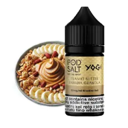 سالت نیکوتین پادسالت گرانولا موز و کره بادوم زمینی Pod Salt Peanut Butter Banana Granola (30ml)
