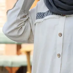 مانتو لینن خرجکار هندی ریش دار SISILI