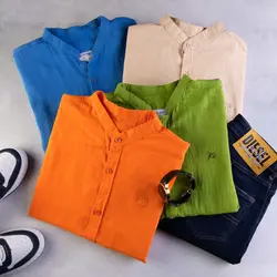 پیراهن یقه فرنچ لنین RIVER ISLAND