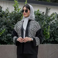 مانتو کتی پولک دوزی مخمل 2405 ROSSELLA