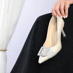 کفش پاشنه دار سکک مربع نگین دار MAHOORA