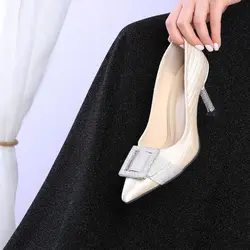 کفش پاشنه دار سکک مربع نگین دار MAHOORA