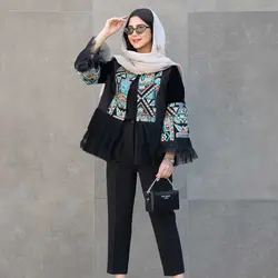 مانتو خرجکار هندی استین پلیسه BELUE MARLIN