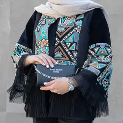 مانتو خرجکار هندی استین پلیسه BELUE MARLIN