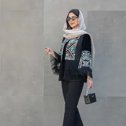 مانتو خرجکار هندی استین پلیسه BELUE MARLIN