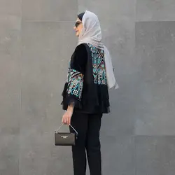 مانتو خرجکار هندی استین پلیسه BELUE MARLIN