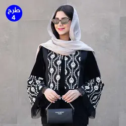 مانتو خرجکار هندی استین پلیسه BELUE MARLIN