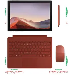 سرفیس لپ تاپ 12.3 اینچ 5 مگاپیکسل لمسی Microsoft Surface Pro 7 i5 1035G4 رنگ پلاتینی نسل 10 همراه با کیبرد گارانتی تا 1 سال فروش آنلاین، حضوری و اقساطی