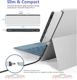 سرفیس لپ تاپ 12.3 اینچ 5 مگاپیکسل لمسی Microsoft Surface Pro 7 i5 1035G4 رنگ پلاتینی نسل 10 همراه با کیبرد گارانتی تا 1 سال فروش آنلاین، حضوری و اقساطی