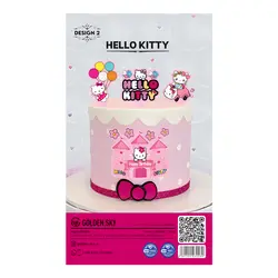 تصویر و تاپر کیک هلو کیتی