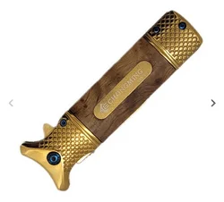 چاقو سفری چانگ مینگ طلایی تیغه طرح دمشقی